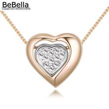 Женское Ожерелье с кулоном BeBella, двухцветное ожерелье с кулоном в форме сердца, сделанное из чешских кристаллов, свадебная бижутерия для невесты, рождественский подарок 2024 - купить недорого