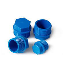 Plugue externo em pvc, tubo de abastecimento de água para dente, 20 25 32 dn15 dn20 1 polegada cor azul 2024 - compre barato