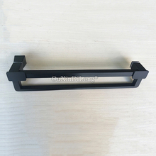 High Quality Stainless Steel Frameless Shower Glass Door Handles Push / Pull Door Handles Tower Bar Dumb Black CC 400*400mm 2024 - buy cheap