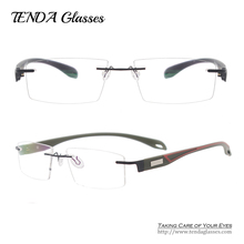 Men Fashion Colorful Lightweight Spectacles TR90 Rimless Eyeglass Frames Prescription Square Glasses For Optical Lenses 2024 - buy cheap