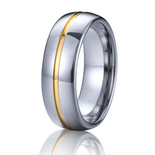 Anillo de carburo de tungsteno 100% para hombre y mujer, joyería de Color dorado y plateado, alianzas de amor, anillos de boda de aniversario 2024 - compra barato