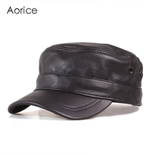 Aorice Genuine Leather Men Baseball Cap Winter Hat High Quality Men Real Sheep Skin Women Solid Army Hats Adjustable HL153-B 2024 - buy cheap