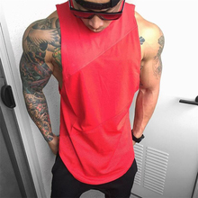 Muscleguys 2021 verão moda ginásios marca musculação tanque de algodão retalhos malha camisa muscular fitness sem mangas colete masculino 2024 - compre barato