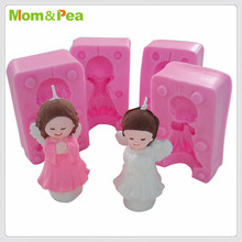 Mom&Pea MPA1813 Angel Shaped Silicone Mold Cake Decoration Fondant Cake 3D Mold Food Grade Candle Mold 2024 - buy cheap