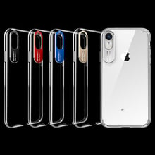 100 шт. прозрачный мягкий силиконовый бампер жесткий прозрачный металлический чехол для телефона для iPhone 11 Pro Max XS Max XR XS X 7 8 6 Plus 2024 - купить недорого