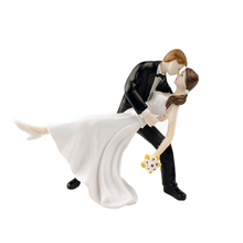 Romantic Black Groom Bride Marry Resin Figurine Wedding Cake Topper Wedding Decoration 2024 - buy cheap