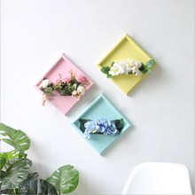 Vintage Garden Wooden Creative Wall Decoration Simple Flower Simulation Plant Wall Decoration Flower Basket Hanging Basket Wall 2024 - buy cheap