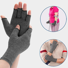 Мужские и женские полупальцевые дышащие однотонные ревматоидные перчатки для облегчения боли при артрите черные эластичные перчатки для здоровья и сжатия Tendonitis 2024 - купить недорого