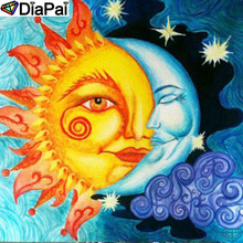 Diafai pintura diamante 5d diy 100% quadrado completo/redondo broca "desenho sol lua" bordado diamante ponto cruz decoração 3d a25059 2024 - compre barato