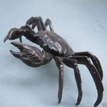 Healing Rare Collectibles Decorated Chinese Copper Casting Crab Statue Ornament Garden Decoration 100% real Brass Bronze 2024 - buy cheap