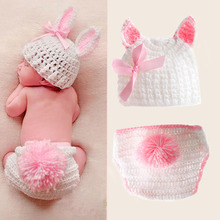 Recém-nascidos meninos meninas bonito crochê malha traje foto do bebê fotografia roupas prop 2024 - compre barato