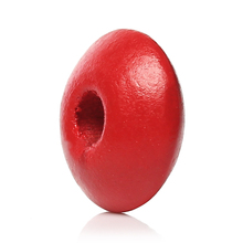 DoreenBeads Wood Spacer Beads Rondelle Abacus Red About 10.0mm( 3/8") Dia,Hole: Approx 3.4mm,500 PCs 2024 - buy cheap