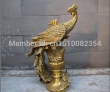 YM  308  Chinese Royal pure Brass Copper phoenix phenix Bird God Palace Decor Statue 2024 - buy cheap