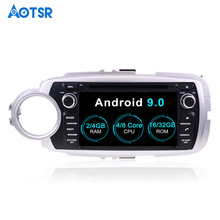 Aotsr Android 9.0 multimedia Car GPS Navigation car DVD player Autoradio Player For TOYOTA Yaris 2012+ Sat Navigation Headunit 2024 - buy cheap