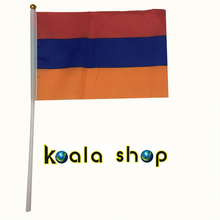 100 PCS/ lot  Small Armenia Hand Waving National Flag 14*21cm  Polyester Flag  2024 - buy cheap