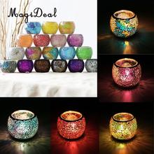 MagiDeal Assorted Moroccan Mosaic Glass Votive Candle Holder Tea Light Candelabra Candlestick Home Decor Tabletop Centerpiece 2024 - buy cheap