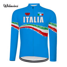widewins Italy Men Long Sleeve Cycling Jerseys Pro Fit Road Bike MTB Top Jersey Spring Summer Cycling Clothings Italy 8026 2024 - buy cheap