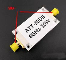 SMA Фиксированный аттенюатор 10 Вт 50Ω 30 дБ DC до 6 ГГц SMA (M-F) коаксиальный измеритель спектра для измеритель мощности анализатор спектра 2024 - купить недорого