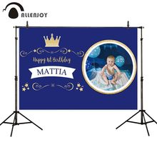 Allenjoy customize vinyl photography backdrop birthday party celebration photo frame crown golden star decoration background 2024 - buy cheap