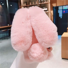 Rabbit warm Fur Plush Case For Huawei Honor 10i Honor 9X 20s 10 i Lite 8A 8X 8S 8C V30 20 P Smart Pro 2019 Z Nova 5T Soft Cover 2024 - buy cheap