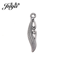 Juya filigrana folha encantos pingente 27.5x6.5mm 30 pçs moda jóias encontrando para diy colar pulseira fazendo artesanato ao0582 2024 - compre barato