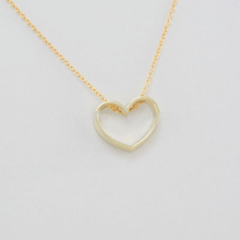 Moda simples coração-em forma de pingente colar banhado a colar para mulher 2024 - compre barato