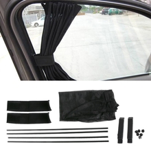 Universal Black Mesh Interlock VIP Car Window Curtain Sunshade Visor UV Block car-styling Hot New Arrival 2024 - buy cheap
