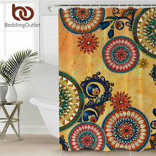 BeddingOutlet Kaleidoscope Shower Curtain Waterproof Polyester Mandala Flowers Bathroom Curtain With Hooks Bohemian 180x200 2024 - buy cheap