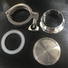 A Set 38mm 1-1/2" Sanitary Tri Clamp Weld Ferrule + Tri Clamp + Silicon Gasket + End Cap 304 Stainless steel 2024 - buy cheap