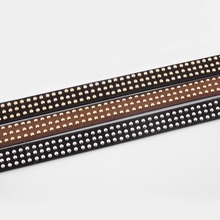 Cordão redondo com rebites de camurça falsa, para pulseira ou colar diy, joias, material para fazer cordas, 1 m, 10x2mm 2024 - compre barato