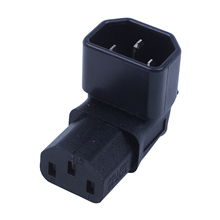 Adaptador IEC en ángulo recto, en ángulo superior IEC 320 C14 a C13 para montaje en pared de TV LCD/LEC negro 2024 - compra barato