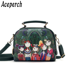 Aceperch feminino marca de luxo alta qualidade couro pu desenho verde bolsa de mão feminina bolsa de ombro bolsa de mão 2024 - compre barato