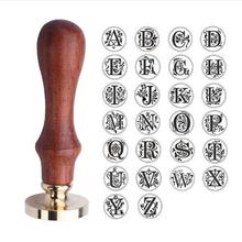 1pc Retro 26 Letters A - Z Sealing Wax Stamp Alphabet Letter Retro Wood Seal Kits Handmade Hobby Tools Sets Post Decor 2024 - buy cheap