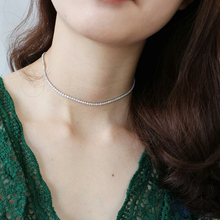 Colar full moissanite aeaw, colar feminino de diamante, 14k 585, branco, color13ctw 2024 - compre barato