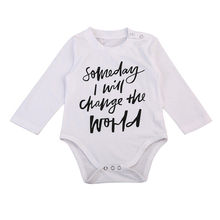 2017 Newborn Baby boys girls letter Bodysuits Infant Babies Boy Girl Cute Cotton Bodysuit one-pieces Outfits Kids Clothing 2024 - buy cheap