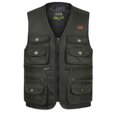 Male Summer Thin Multi Pocket Vest Photographer Outerwear Tool 3 Colors Sleeveless Jacket Waistcoat For Men With Many Pockets 2024 - buy cheap