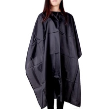 Envoltura impermeable de pelo sólido negro de corte de tamaño grande, salón de belleza, peluquería para adultos, barberos, capa vestido 1 unidad 2024 - compra barato