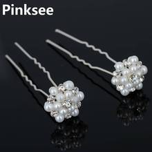 20pcs/set Flowers Hairpin Hair Stick Wedding Jewelry Women Bridal Pearl Crystal Hairpin U Shaped Hair Clip Accessories 2024 - buy cheap
