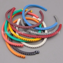 Marcadores de fio para cabo da cor tubo cabeçote 1.5mm letras 0 para 9x500 (cada 50 peças) 2024 - compre barato