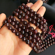 4-12mm Round Faceted Dark Red Garnet Beads For Jewelry Making Beads Bracelets For Women Gift 15'' Needlework DIY Beads Trinket 2024 - buy cheap