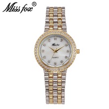 Miss Fox Famous Brand Diamond Water Quartz Women Watches Fashion 18k Golden Ladies Bracelet Watch Relogio Feminino Reloj Mujer 2024 - buy cheap