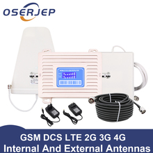LCD Display GSM 900 UMTS 1800 mhz Dual Band Repeater GSM 2G 3G LTE Phone Amplifier Cellular Mobile Booster +LPDA /Panel Antenna 2024 - buy cheap
