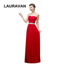 long red hot pink strapless off the shoulder bridesmaid dress sexy dresses women chiffon 2020 new arrival ladies formal gown 2024 - buy cheap