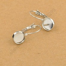 Fashion Cucurbit Design White Gold Color Lever Back Earwires Jewelry Earring DIY Making Accessories Finding 8mm Beads 2024 - buy cheap