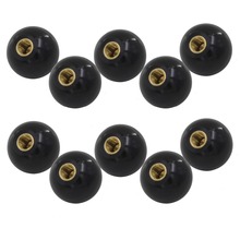 10pcs M6 x 25mm Ball Knob Copper Insert Machine Tool Replacement 6mm Thread 25mm Ball Diameter Bakelite Black Ball Lever Knob 2024 - buy cheap