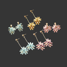 F.J4Z Women Earrings Fashion Beautiful Flowers Cluster Pendant Earrings Girls Zircon Crystal Faux Pearl Ear Drops Brincos Bijoux 2024 - buy cheap