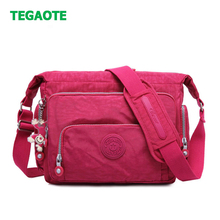 TEGAOTE Luxury Women Messenger Bag Nylon Shoulder Bag Ladies Bolsa Feminina Waterproof Travel Bag Women's Crossbody Bag 2024 - buy cheap