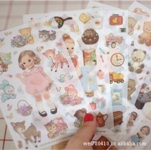 frocat Cartoon 6 sheets/1 set paper doll mate diary planner Stickers/note sticker/message sticker/Decoration Label -PVC 2024 - buy cheap