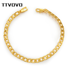TTVOVO-pulsera de oro para hombres, brazalete de mano de 5MM-7MM, cadena de eslabones cubanos grandes y gruesos, cadena Figaro de serpiente, joyería de hip-hop dorado 2024 - compra barato