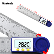 Inclinómetro Digital transportador de 200mm, goniómetro, herramienta de medición de nivel, medidor de ángulo electrónico, regla de ángulo de acero inoxidable 2024 - compra barato